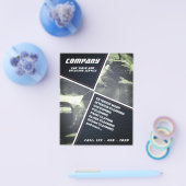 Moderne geometrische wasmachine en details flyer (Enkel)