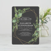 Moderne Geometrische Waterverf Foliage Memorial Kaart (Staand voorkant)