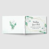 Moderne geometrische witte Calla Lily Bloemenbruil Gastenboek (Volledig)