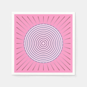 Moderne geometrische zonnestraal - tinten roze servetten
