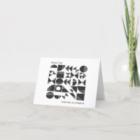 Moderne Geometrische Zwart Wit Gepersonaliseerde N