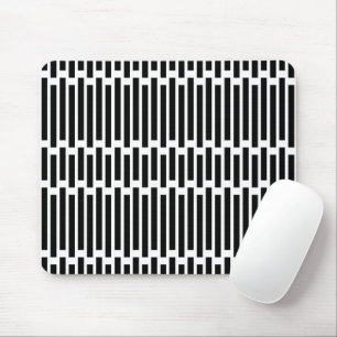 Moderne geometrische zwart-wit patroon muismat