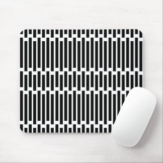 Moderne geometrische zwart-wit patroon muismat