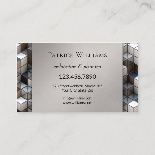Moderne Geometry Architecture Visitekaartje (Achterkant)