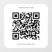 Moderne Gepersonaliseerd QR-codereekwets Raamsticker (Vel)