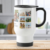 Moderne gepersonaliseerde 14 foto collage reisbeker