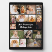 Moderne gepersonaliseerde 16 foto collage fotoplaat (voorkant)