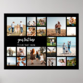 Moderne gepersonaliseerde 19 foto collage poster (Voorkant)