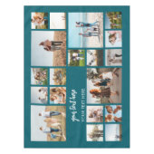 Moderne gepersonaliseerde 19 foto collage tafelkleed (Voorkant)