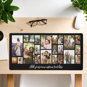 Moderne gepersonaliseerde 22 foto collage bureaumat