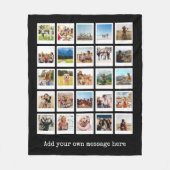 Moderne gepersonaliseerde 25 foto collage fleece deken (Voorkant)