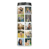 Moderne gepersonaliseerde 30 foto collage thermosbeker (Achterkant)