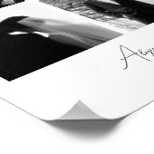 Moderne gepersonaliseerde 4 foto collage bruiloft poster (Hoek)