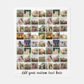 Moderne gepersonaliseerde 56 foto collage fleece deken (Voorkant)