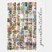 Moderne gepersonaliseerde 84 foto collage fleece deken (Voorkant)