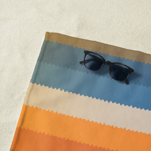 Moderne gepersonaliseerde aangepaste kleurrijke pa strandlaken (In situ)