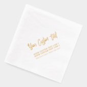 Moderne gepersonaliseerde aangepaste tekst partij folie servetten (Links)