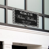 Moderne gepersonaliseerde aangepaste trouwbanner spandoek (Buitenkant Gebouw)