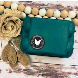 Moderne gepersonaliseerde Boerderij Fresh Egg bedr Ronde Sticker