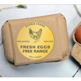 Moderne gepersonaliseerde Boerderij naam Golden Ronde Sticker