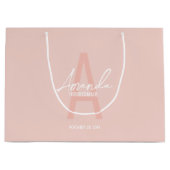 Moderne gepersonaliseerde bruidsmeisje monogram en groot cadeauzakje (Voorkant)