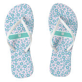 Moderne gepersonaliseerde Daisy Flower Initiaal Teenslippers (Voetbed)