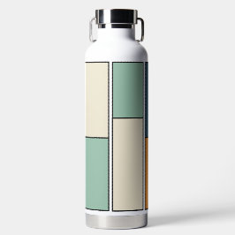 Moderne gepersonaliseerde diverse kleurrijke doos waterfles