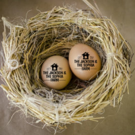 Moderne Gepersonaliseerde Ei Dealer Naam Zwarte Te Rubberstempel