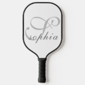 Moderne gepersonaliseerde elegante naam alfabet pickleball paddle (Achterkant)