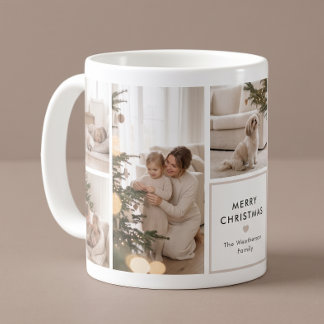 Moderne Gepersonaliseerde Familie Foto Collage Ker Koffiemok