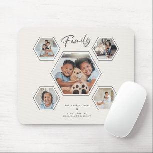 Moderne Gepersonaliseerde Familie Multi Foto Colla Muismat