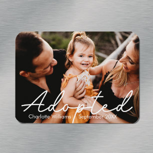 Moderne Gepersonaliseerde Foto Adoptie Aankondigin Magneet
