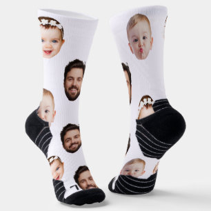 Moderne gepersonaliseerde foto cadeau voor moeder sokken