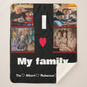 Moderne gepersonaliseerde foto collag sherpa deken (Voorkant)