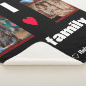 Moderne gepersonaliseerde foto collag sherpa deken (3/4)