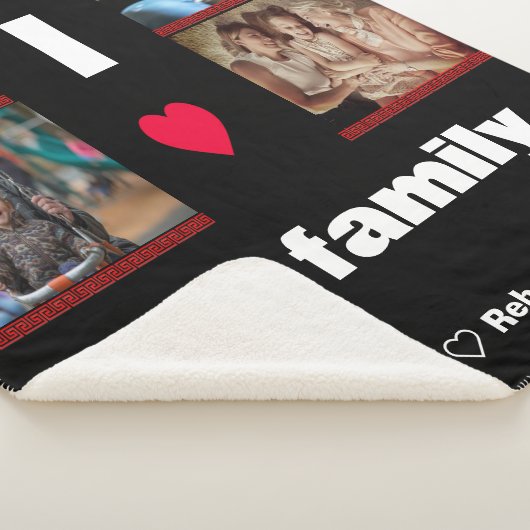 Moderne gepersonaliseerde foto collag sherpa deken (3/4)