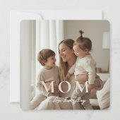 Moderne gepersonaliseerde foto MOEDER Moederdagkaa (Voorkant)