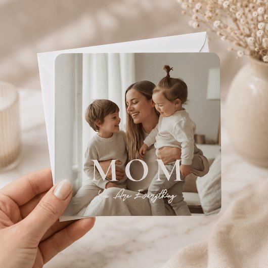 Moderne gepersonaliseerde foto MOEDER Moederdagkaa