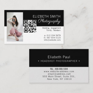 Moderne gepersonaliseerde foto trendy fotograaf visitekaartje