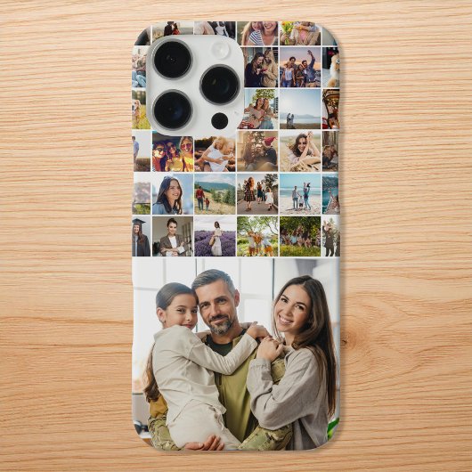 Moderne gepersonaliseerde fotocollage Case-Mate iPhone case