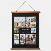 Moderne gepersonaliseerde fotocollage hangend wandkleed (Voorkant)