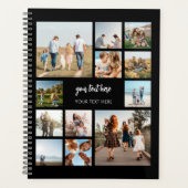 Moderne gepersonaliseerde fotocollage planner (Voorkant)
