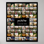 Moderne gepersonaliseerde fotocollage poster (Voorkant)