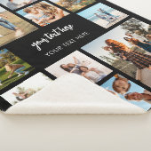 Moderne gepersonaliseerde fotocollage sherpa deken (3/4)