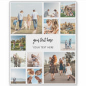 Moderne gepersonaliseerde fotocollage sticker (Voorkant)