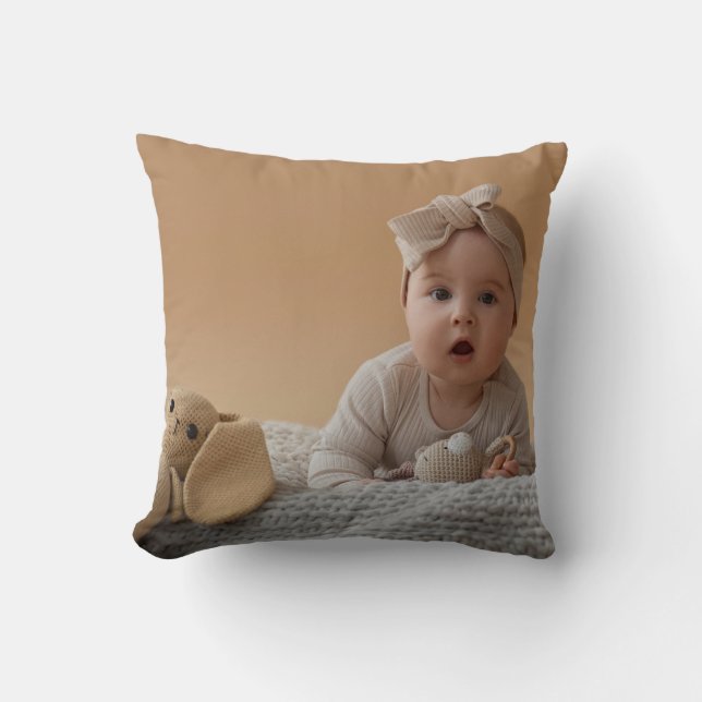 Moderne gepersonaliseerde geschenken voor thuis kussen (Voorkant)