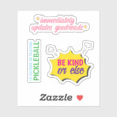 Moderne gepersonaliseerde grappige Humor kleurrijk Sticker (Vel)