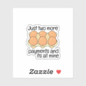 Moderne gepersonaliseerde grappige kippeneieren qu sticker (Vel)