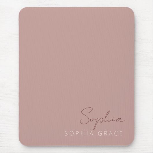 Moderne Gepersonaliseerde Handgeschreven Letter St Muismat (Voorkant)