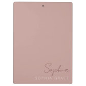 Moderne Gepersonaliseerde Handgeschreven Script St Klembord (Achterkant)